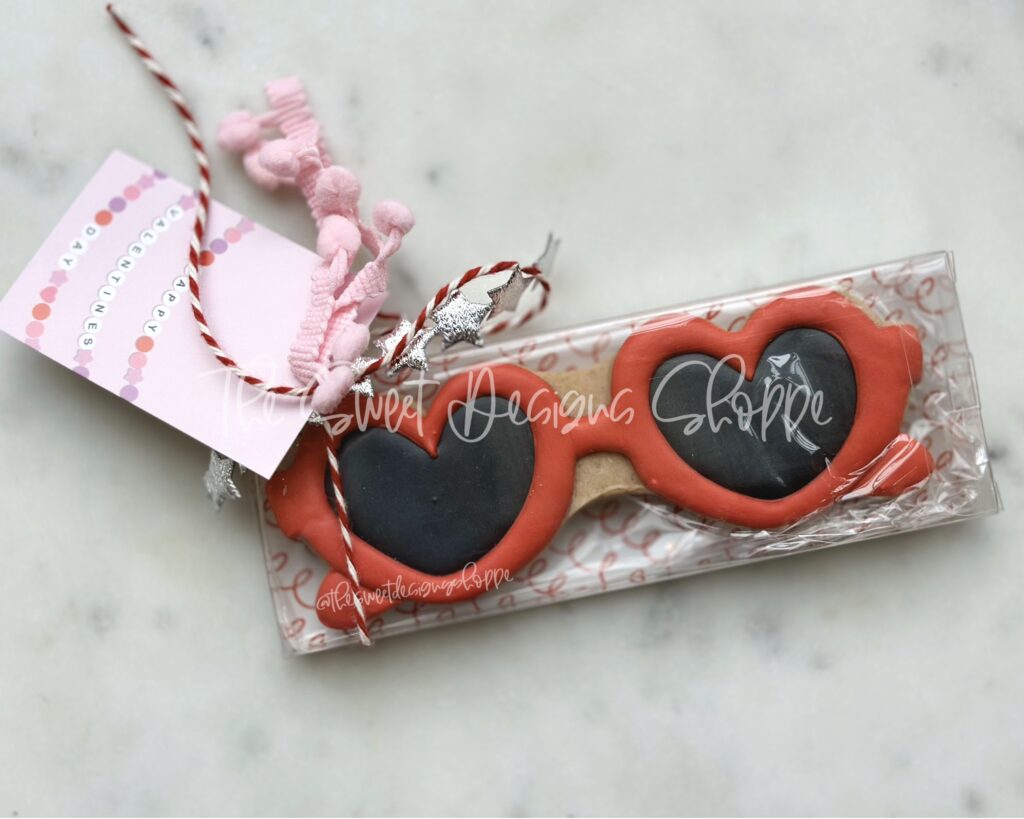 Long Ear Glasses from the Valentine's 2024 cooke cutter collection from The Sweet Designs Shoppe 