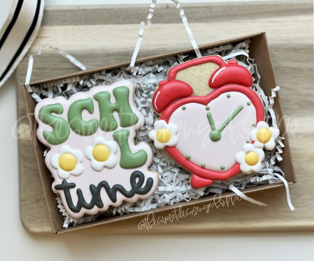 Groovy School Time Plaque and Heart Alarm Clock - Set - Teachers Appreciation