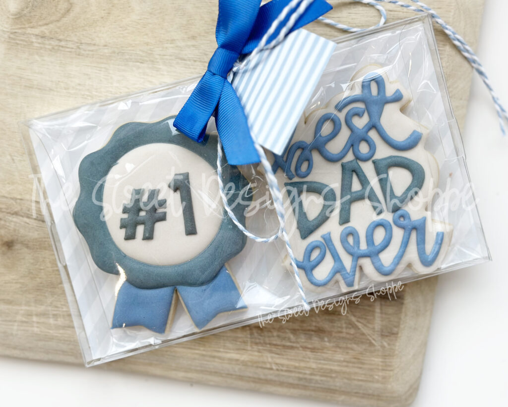 Cookie Cutters - Best Dad/Pop Ever Plaque & Ribbon Cookie Cutter Set - Set of 2 - Cookie Cutters - Sweet Designs Shoppe - - ALL, Cookie Cutter, dad, Father, Fathers Day, grandfather, Mini Sets, new, Plaque, Plaques, PLAQUES HANDLETTERING, Promocode, regular sets, set