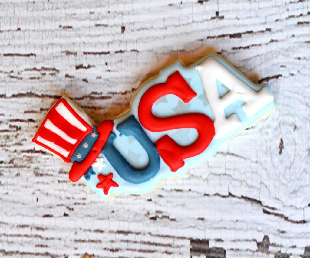Cookie Cutters - USA with Hat - Cookie Cutter - Sweet Designs Shoppe - - 4th, 4th July, 4 of July, ALL, America, Cookie Cutter, fourth of July, Independence, New Year, patriotic, Promocode, USA