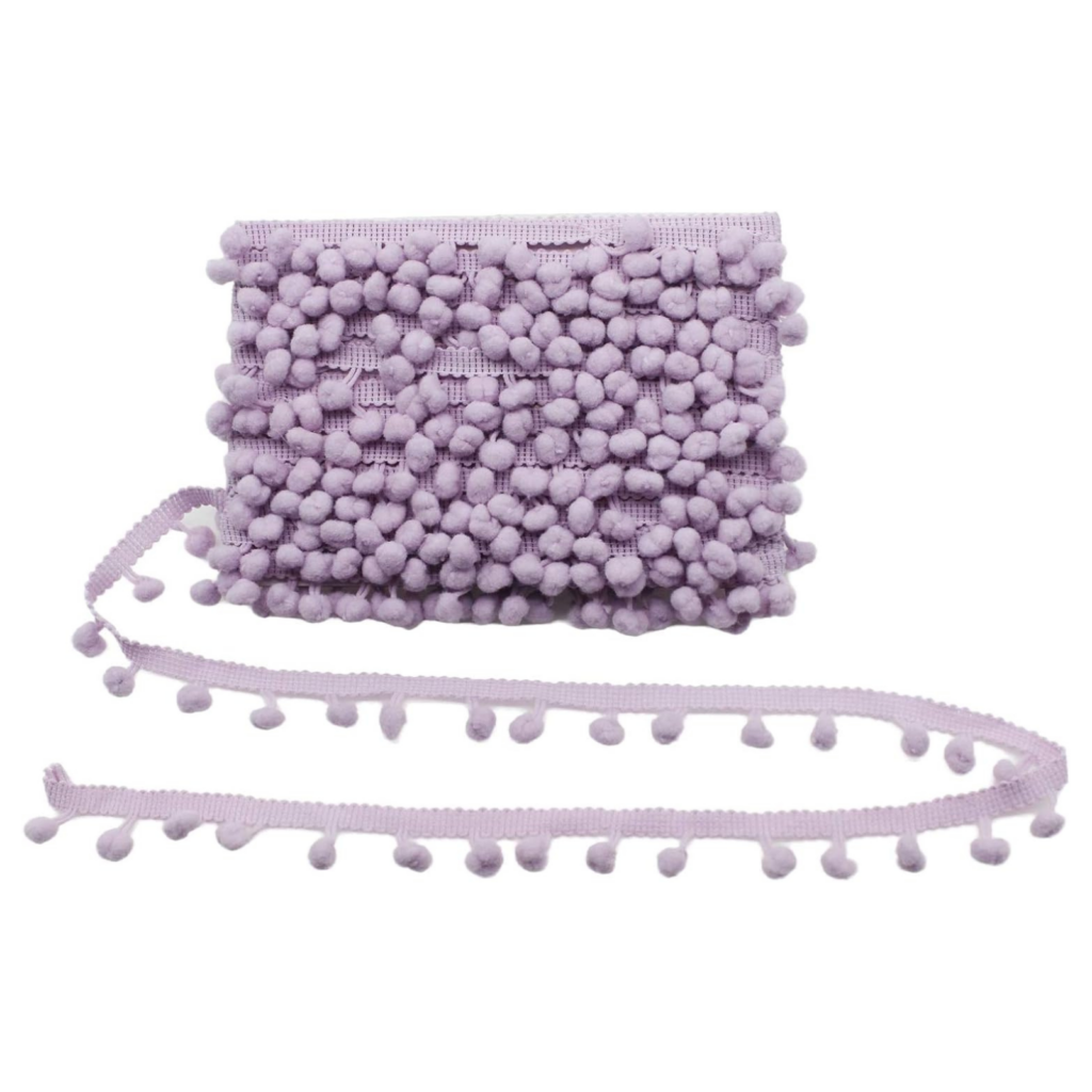 Pom Pom Trim Ball - Light Purple - Halloween Ribbons & Accessories