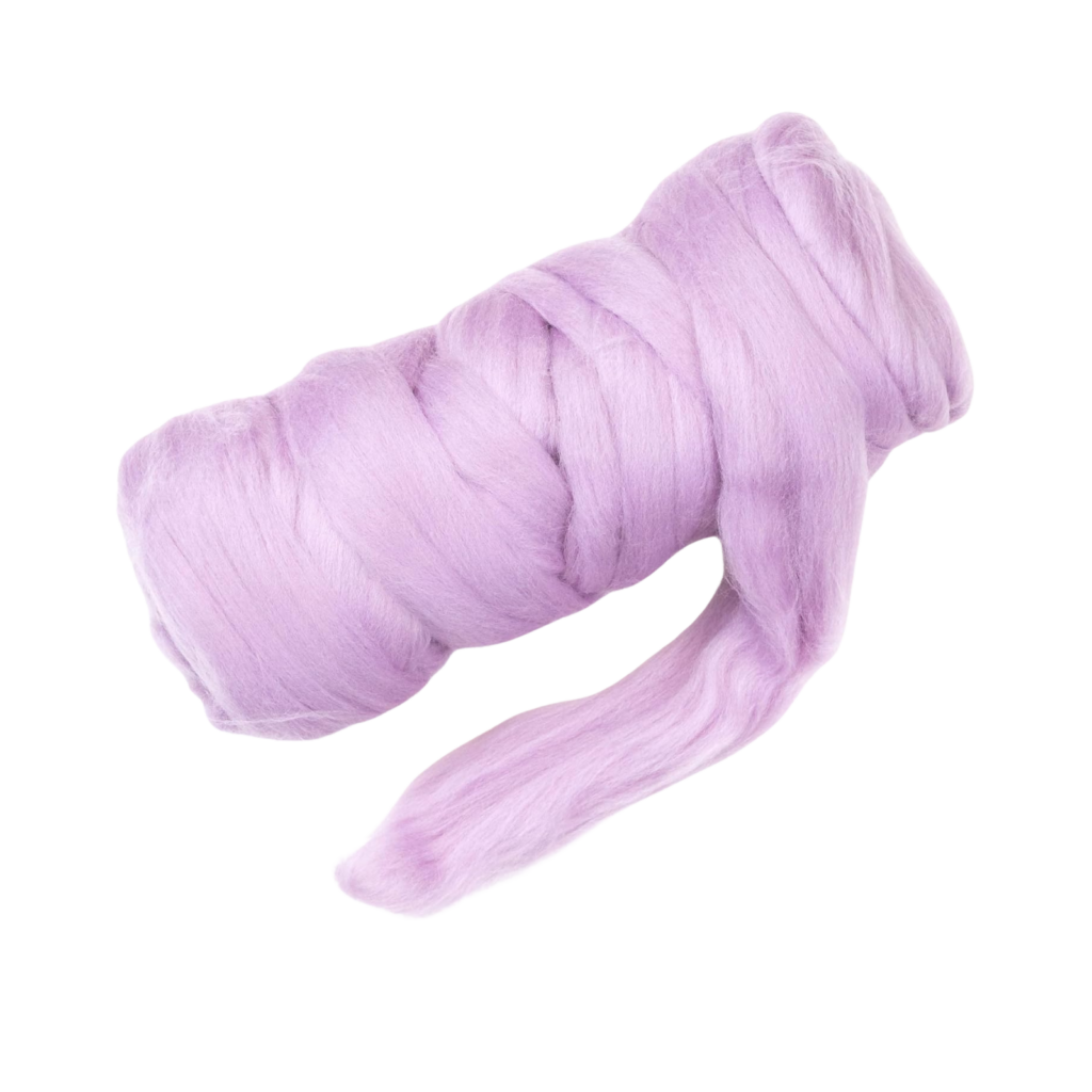 Natural Wool roving - Light Purple - Halloween Ribbons & Accessories